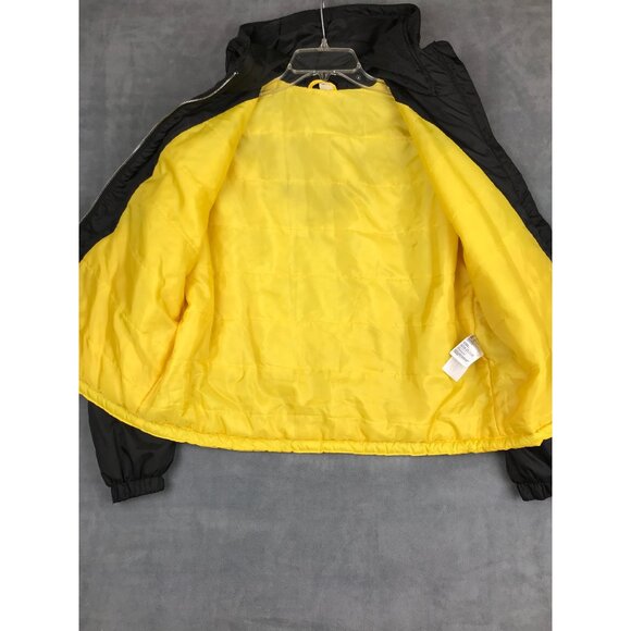 Divided H&M Jacket Womens M Color Block Yellow Black Full Zip Hooded - Picture 3 of 8